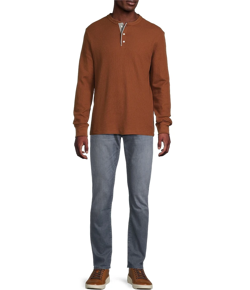 Cremieux Premium Denim Solid Long Sleeve Henley Shirt