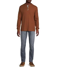 Cremieux Premium Denim Solid Long Sleeve Henley Shirt