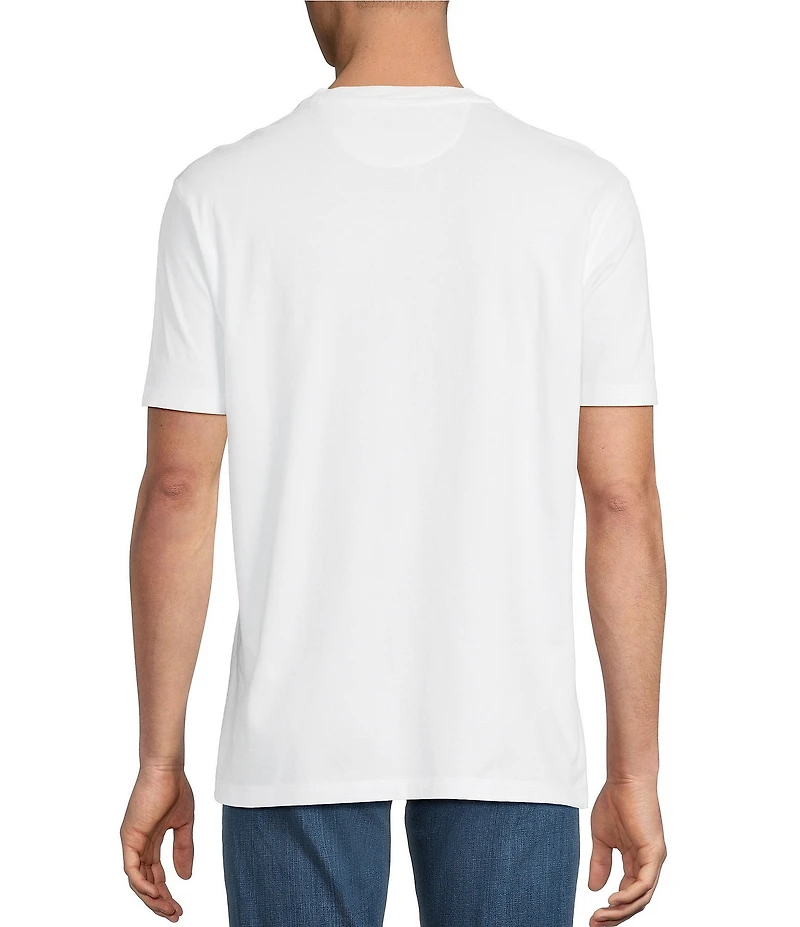 Cremieux Premium Denim Solid Short Sleeve Henley Shirt