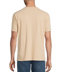Cremieux Premium Denim Solid Short Sleeve Henley Shirt