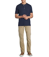 Cremieux Premium Denim Solid Short Sleeve Henley Shirt
