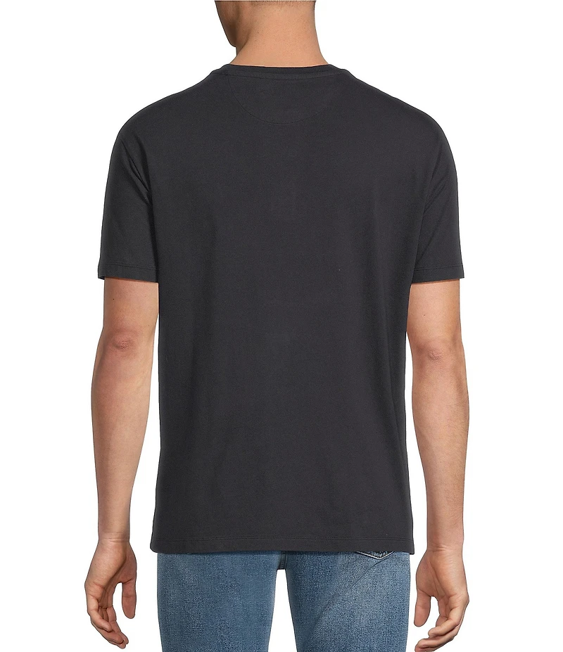 Cremieux Premium Denim Solid Short Sleeve Henley Shirt