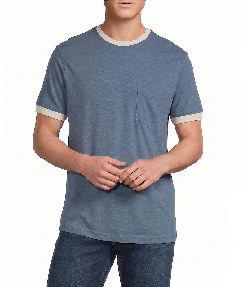 Cremieux Premium Denim Solid Short Sleeve Ringer T-Shirt
