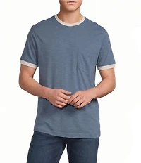 Cremieux Premium Denim Solid Short Sleeve Ringer T-Shirt