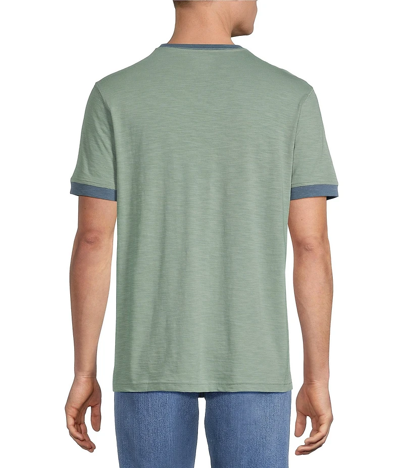 Cremieux Premium Denim Solid Short Sleeve Ringer T-Shirt