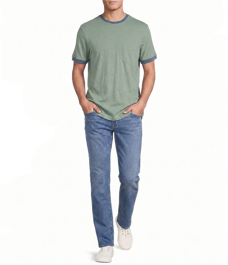 Cremieux Premium Denim Solid Short Sleeve Ringer T-Shirt