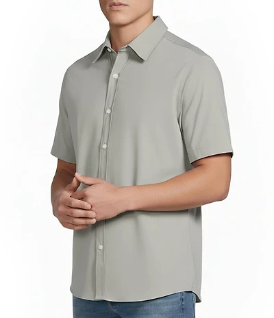 Cremieux Premium Denim Solid Short Sleeve Woven Shirt