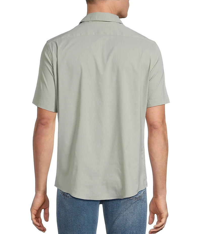 Cremieux Premium Denim Solid Short Sleeve Woven Shirt
