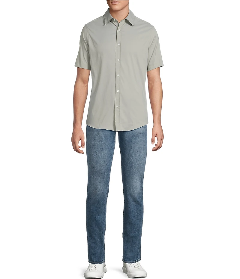 Cremieux Premium Denim Solid Short Sleeve Woven Shirt