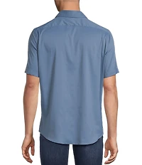 Cremieux Premium Denim Solid Short Sleeve Woven Shirt