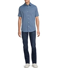 Cremieux Premium Denim Solid Short Sleeve Woven Shirt