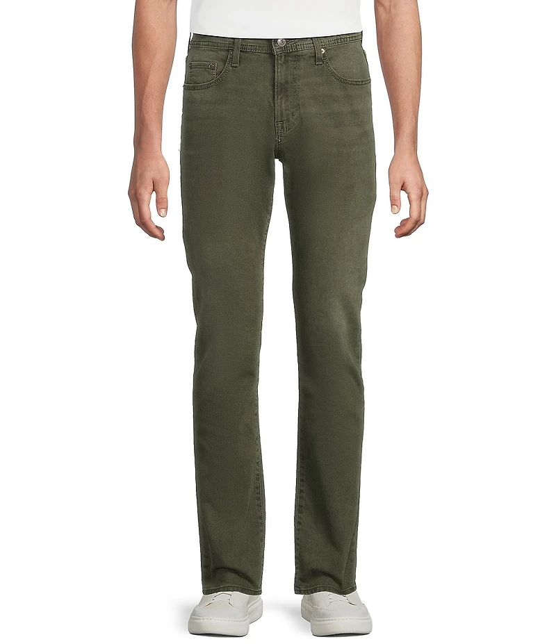 Cremieux Premium Denim Straight Fit Olive Stretch Jeans