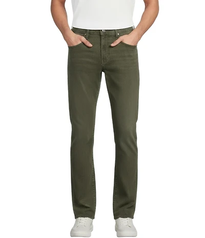 Cremieux Premium Denim Straight Fit Olive Stretch Jeans