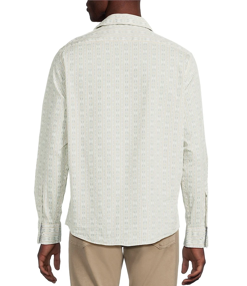 Cremieux Premium Denim Western Stripe Stretch Long Sleeve Woven Shirt