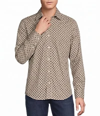 Cremieux Premium Geo Print Long Sleeve Woven Shirt