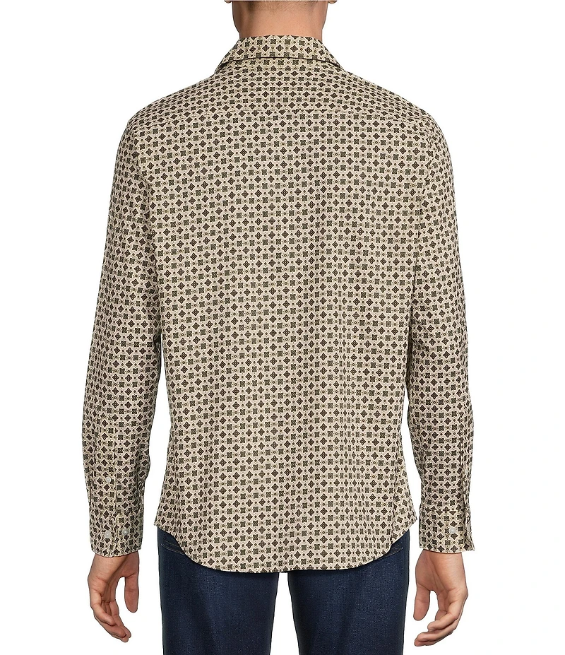 Cremieux Premium Geo Print Long Sleeve Woven Shirt