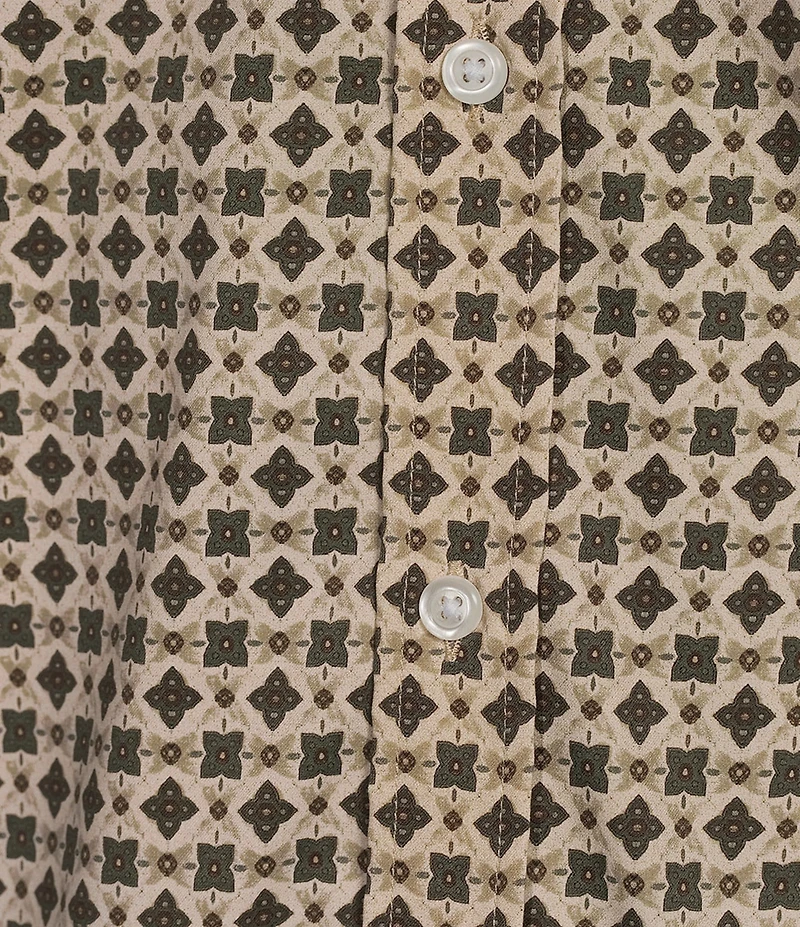 Cremieux Premium Geo Print Long Sleeve Woven Shirt