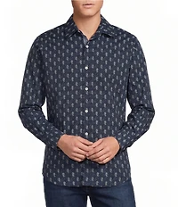 Cremieux Premium Denim Paisley Long Sleeve Woven Shirt