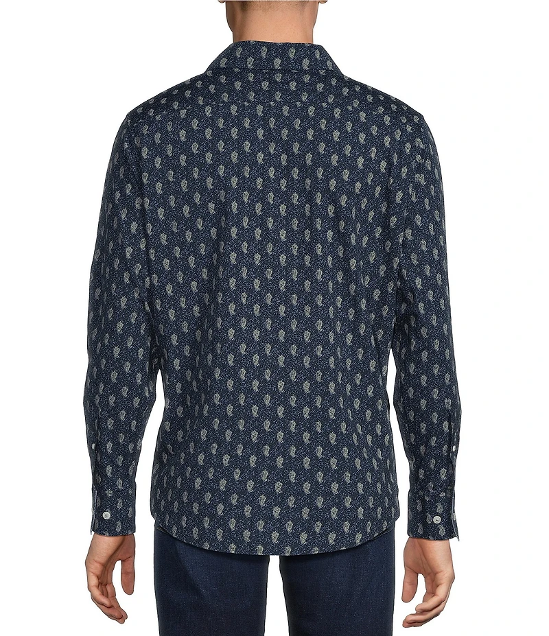 Cremieux Premium Denim Paisley Long Sleeve Woven Shirt