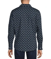 Cremieux Premium Denim Paisley Long Sleeve Woven Shirt