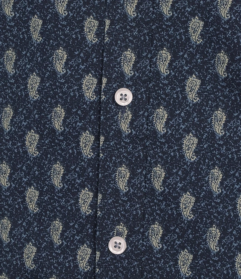 Cremieux Premium Denim Paisley Long Sleeve Woven Shirt