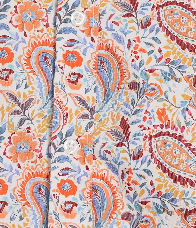 Cremieux Premium Paisley Print Short Sleeve Woven Shirt