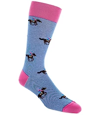 Cremieux Race Horse Stripe Crew Socks