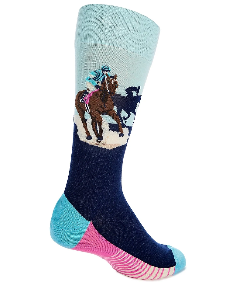 Cremieux Racing Horses Crew Socks