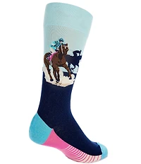 Cremieux Racing Horses Crew Socks