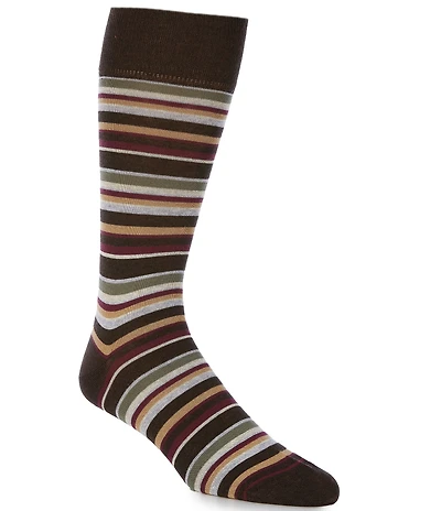 Cremieux Rochefort Stripe Crew Dress Socks