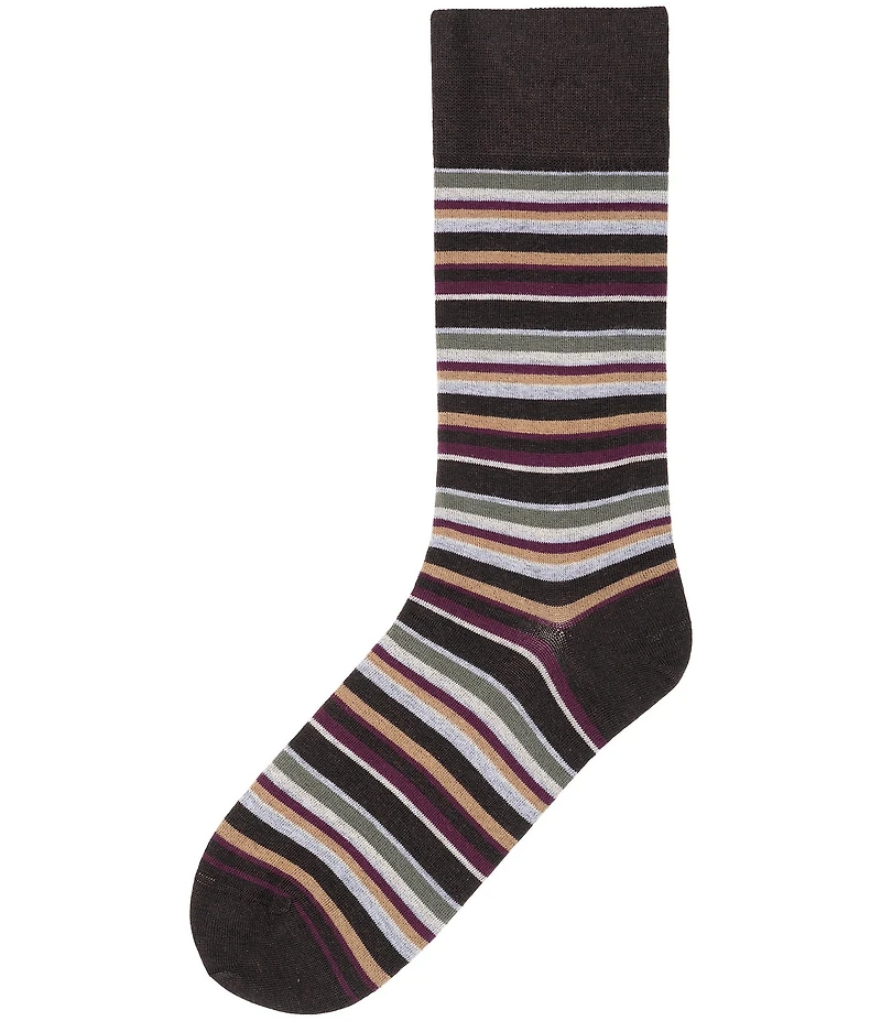 Cremieux Rochefort Stripe Crew Dress Socks