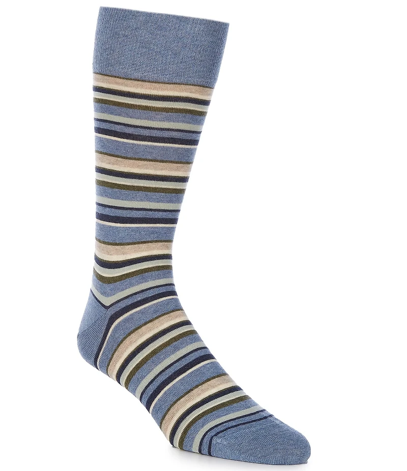Cremieux Rochefort Stripe Crew Dress Socks