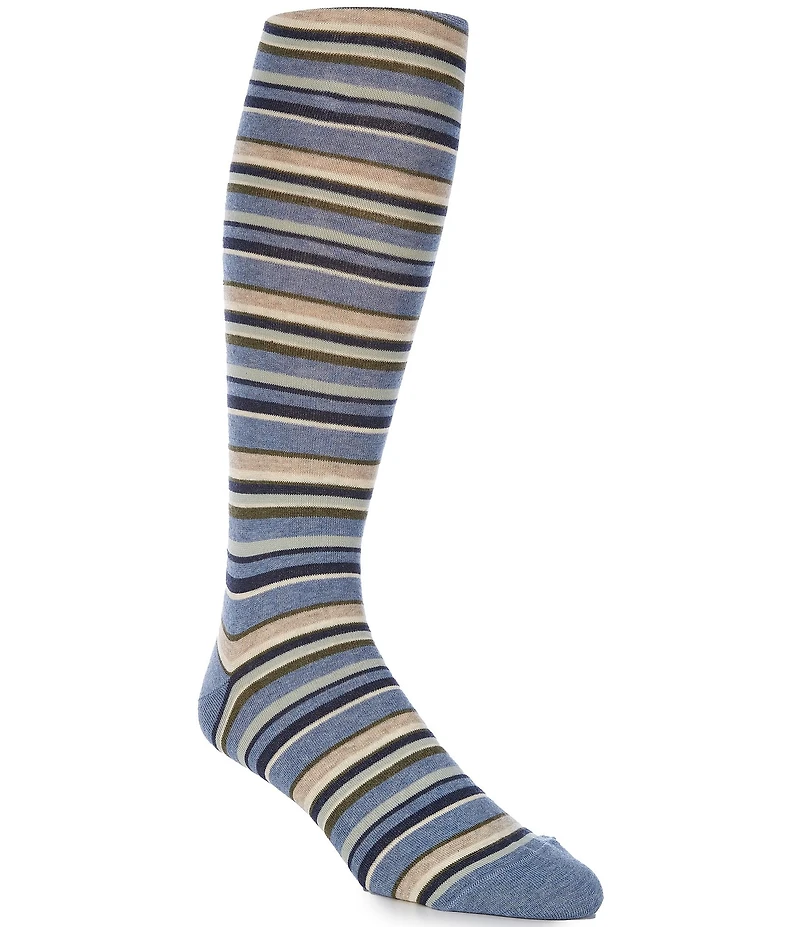 Cremieux Rochefort Stripe Over-The-Calf Dress Socks