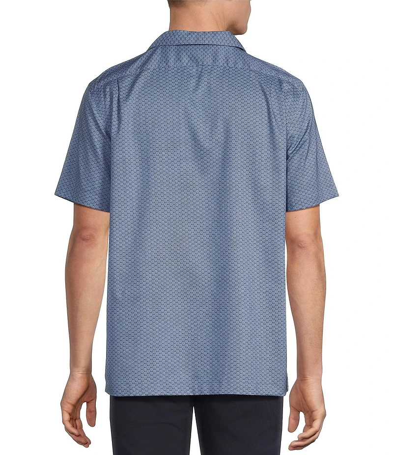 Cremieux Signature Label Geometric Floral Print Short Sleeve Woven Camp Shirt