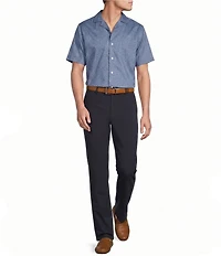 Cremieux Signature Label Geometric Floral Print Short Sleeve Woven Camp Shirt