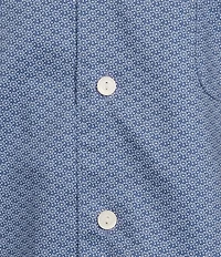 Cremieux Signature Label Geometric Floral Print Short Sleeve Woven Camp Shirt