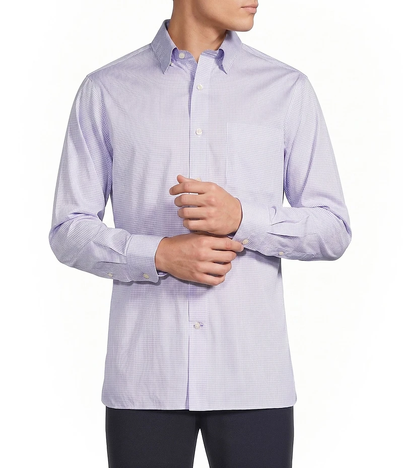 Cremieux Signature Label The ETA Long Sleeve Hidden Button Down Collar Gingham Woven Shirt