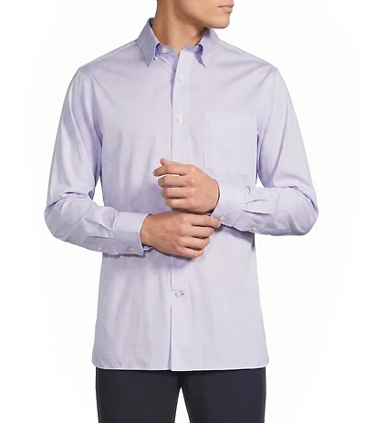 Cremieux Signature Label The ETA Long Sleeve Hidden Button Down Collar Gingham Woven Shirt