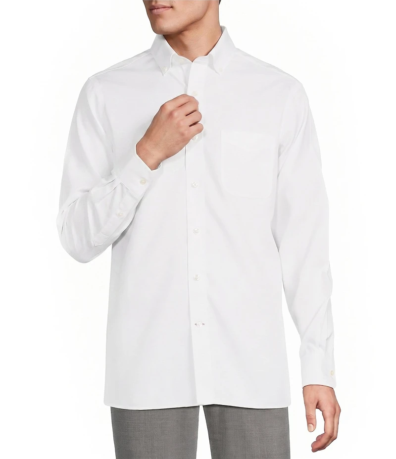 Cremieux Signature Label The Icon Solid Long Sleeve Woven Shirt