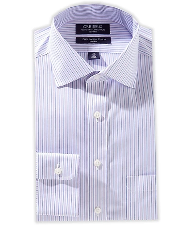 Cremieux Slim Fit Spread Collar Multi Stripe Dress Shirt