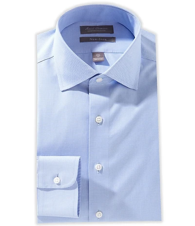 Cremieux Slim Fit Spread Collar Windowpane Glen Plaid Dress Shirt