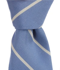 Cremieux Smolt Prep Stripe 3 1/4#double; Silk Tie