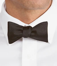 Cremieux Solid Ribbed Silk Bow Tie