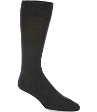 Cremieux Solid Flat Knit Crew Dress Socks