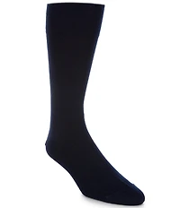 Cremieux Solid Flat Knit Crew Dress Socks