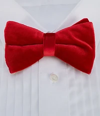 Cremieux Solid Velvet Bow Tie
