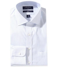 Cremieux Sullivan Slim Fit Spread Collar Striped Twill Dress Shirt