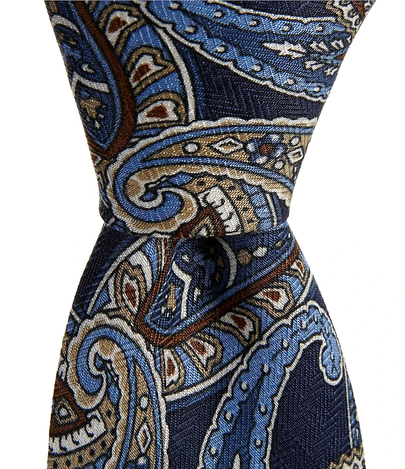 Cremieux Summer Paisley 3 3/8#double; Silk Blend Tie