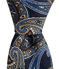 Cremieux Summer Paisley 3 3/8#double; Silk Blend Tie