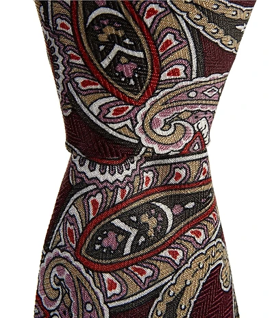 Cremieux Summer Paisley 3 3/8#double; Silk Blend Tie